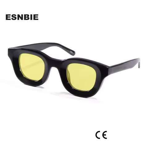 Brand Designer Round Sunglasses Men Womens Hollowed Out Thick Acetate Sun Glasses Hip-Hop Style Lunette De Soleil Homme