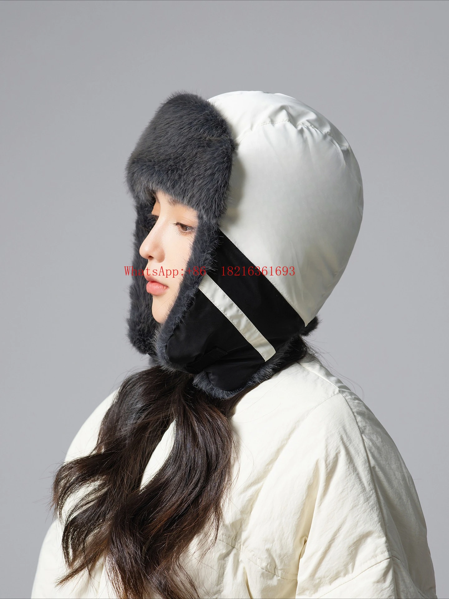 Windproof Hats for Men and Women, Thickened Warm Cotton Hats in Winter, Riding Ear Protection and Cold-proof Plush Hats