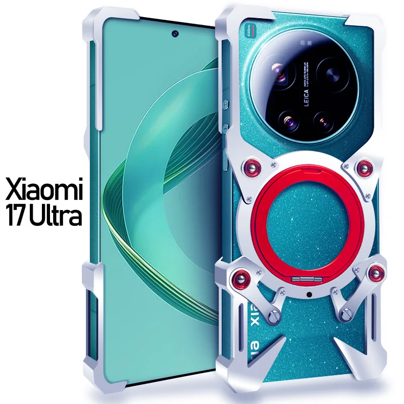 

Premium 360°Rotating bracket heat dissipation metal Back Cover For Xiaomi 17 Ultra 6.9" 25128PNA1C Fall prevention Phone Case