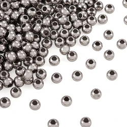 1000pcs 304 Stainless Steel Round Beads Loose Spacer Beads 3mm 4mm 5mm 6mm 8mm for jewelry DIY making Stainless Steel Color