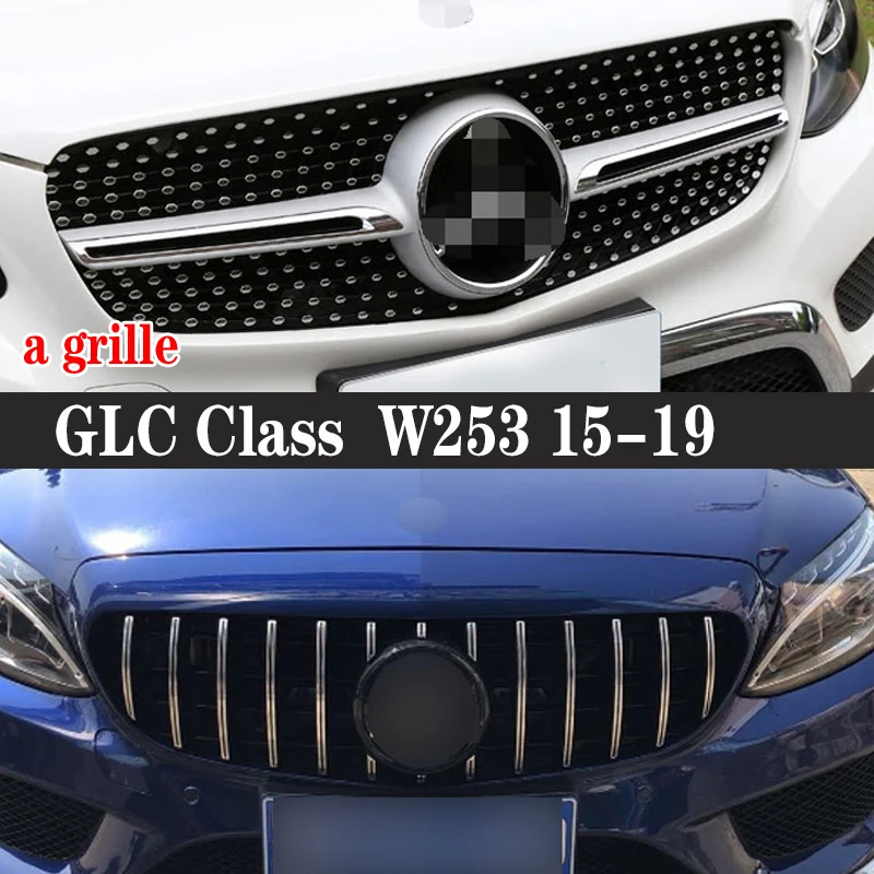 

Suitable For Mercedes Benz GLC Class W253 GLC260 GLC300 GLC180 GT Style Grill Front Bumper Movement Grille Star net 2015-2019