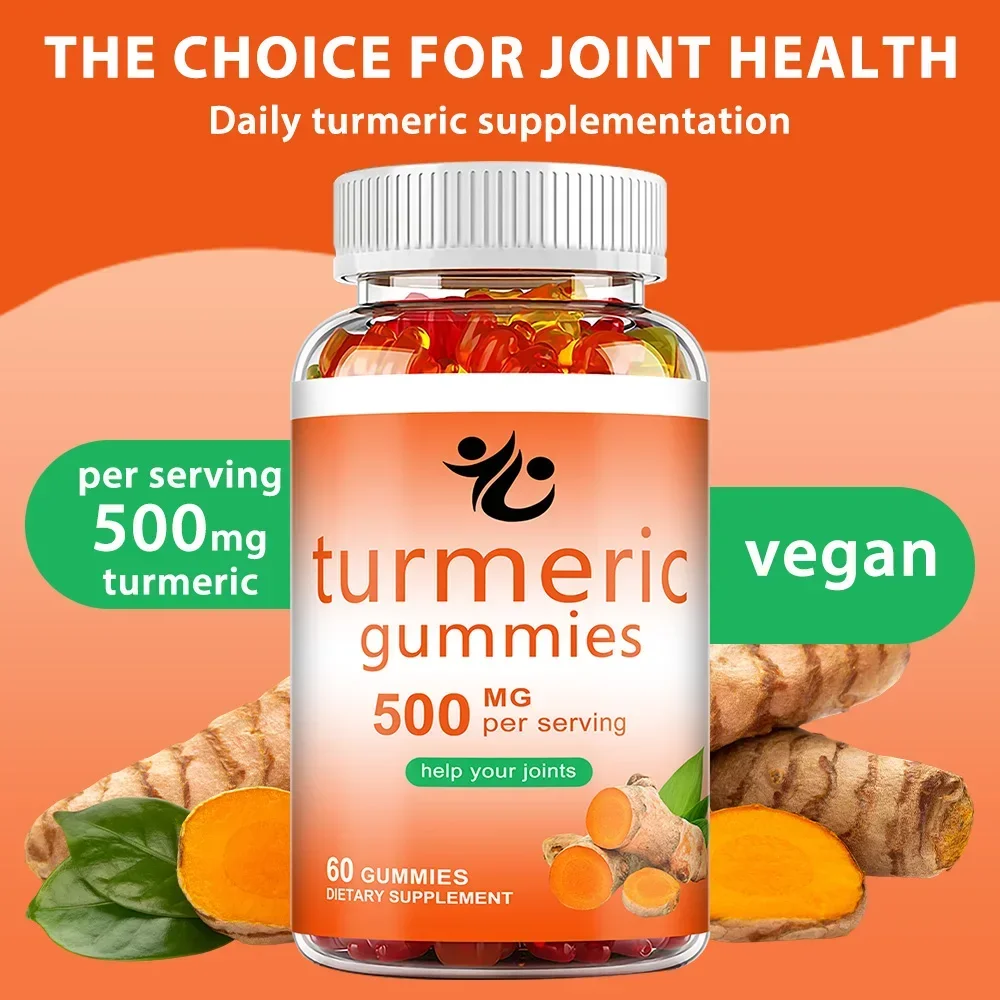 Turmeric Gummies for Joint and Mobility Support, 60 Count, Turmeric Supplement for Enhanced Absorption, Immune & Antioxidant