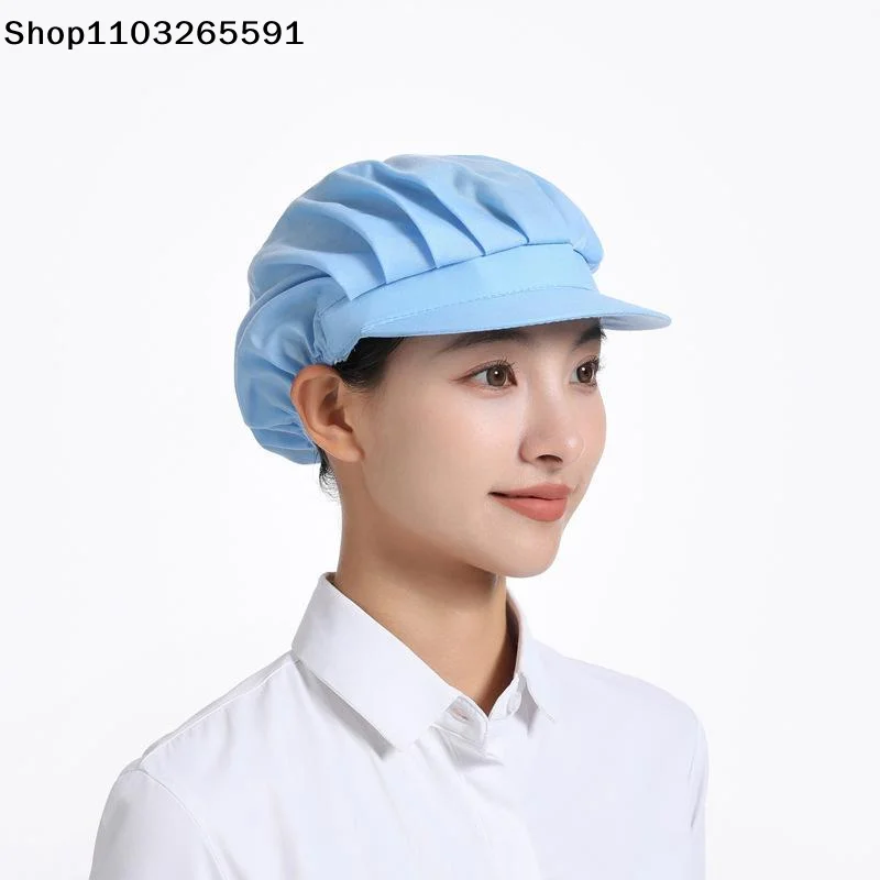Breathable Work Hair Net Cap Mesh Back Adjustable Elastic Band For Kitchen Food Processing Multiple Colors Available