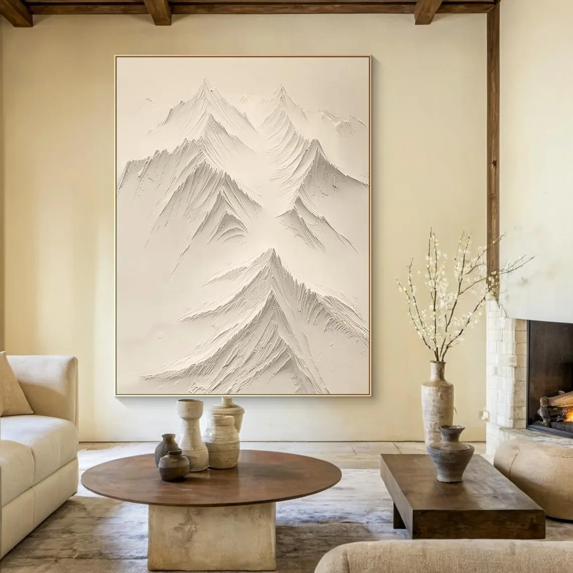 

Большое абстрактное искусство, большая текстурированная картина ручной работы на холсте, текстура здания, домашнее искусство, современное настенное искусство для гостиной