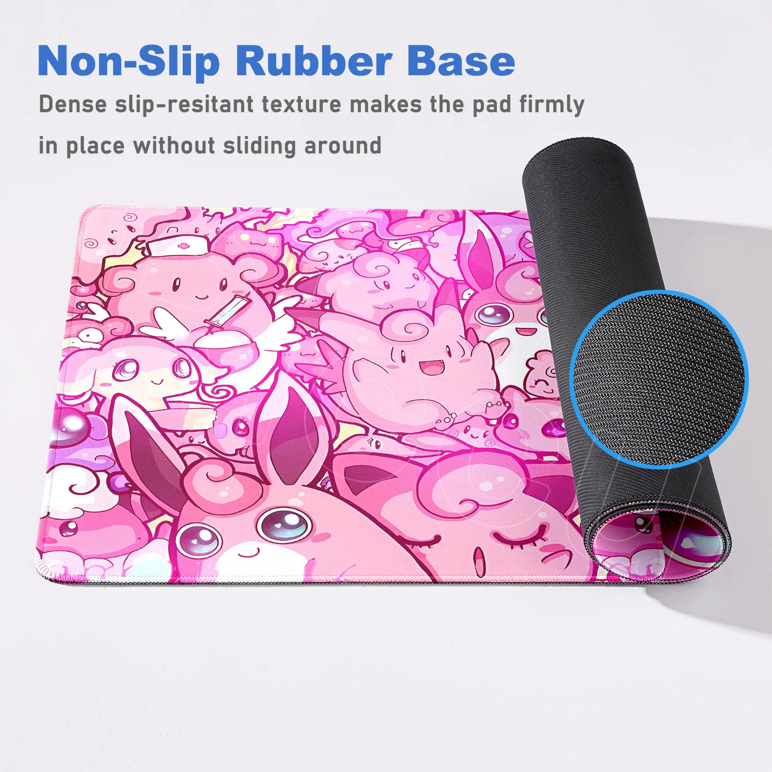 Nowa Różowa Urocza Podkładka Pod Mysz Pokemon Jigglypuff Podkładki Gamingowe Duża Podkładka Pod Klawiaturę Mata na Biurko Podkładki Pod Myszki do Komputera Laptopa — zdjęcie produktu 5