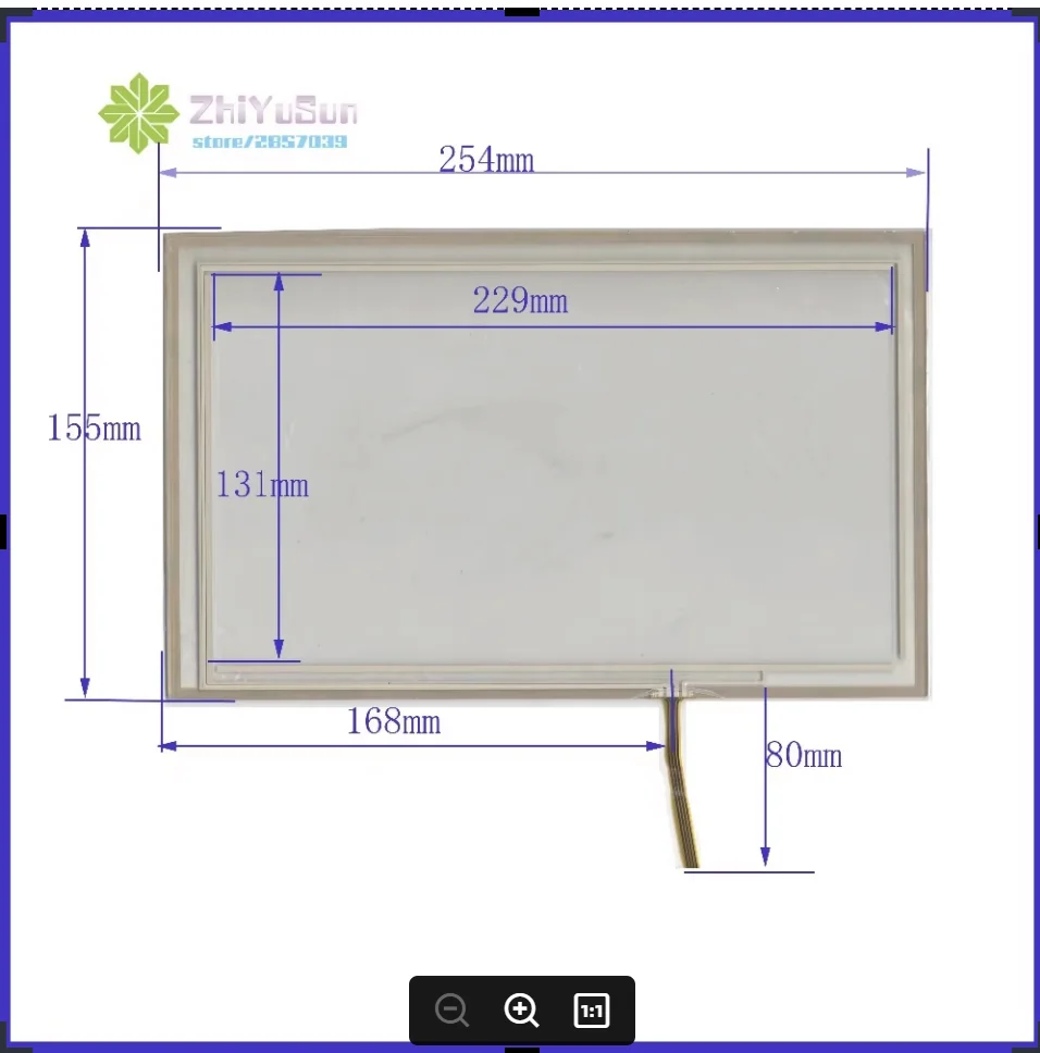 NEW 10.2inch 4lines 254mm*155mm Resistance Touch Screen Panel 254*155 The Glass Thickness Is 2mm Industrial Control Panel