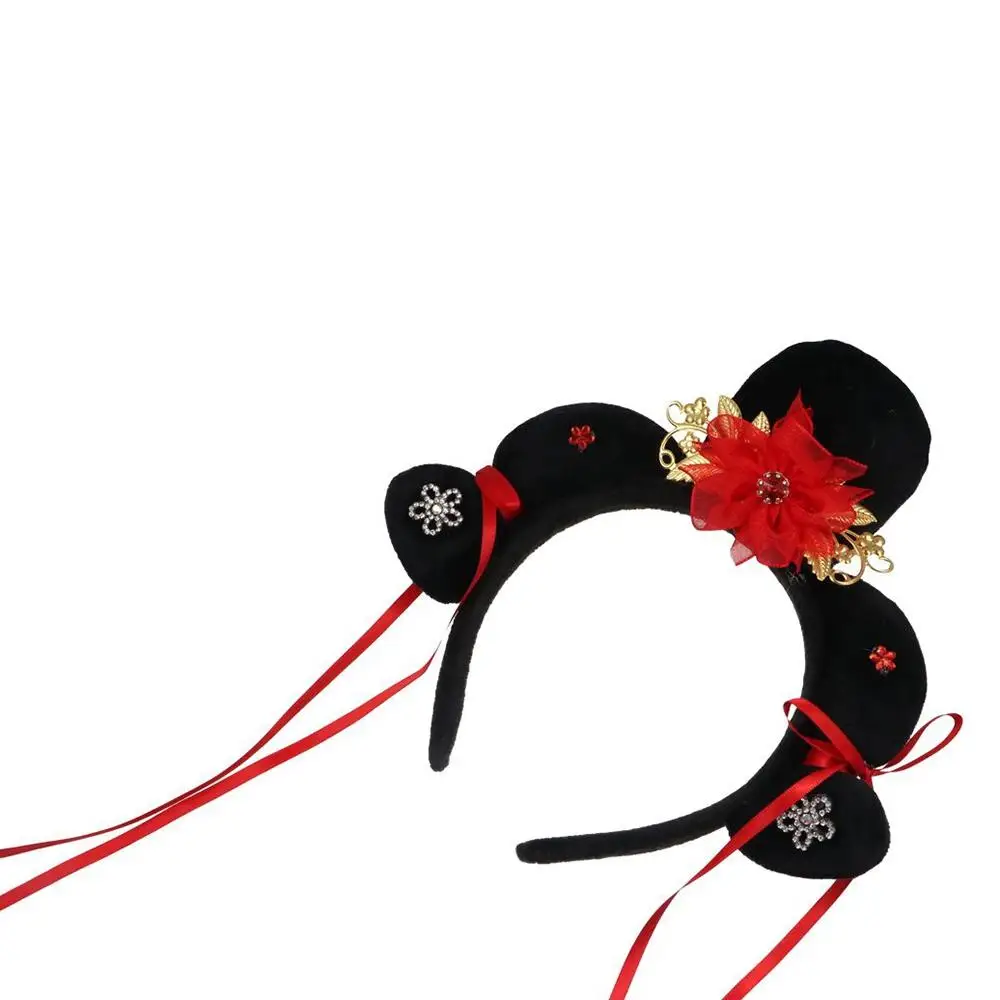 Bow Hanfu Headdress Flower Royal Court Headwear Ancient Style Headwear Hanfu Hair Hoop Antique Headband Chinese Style Headwear