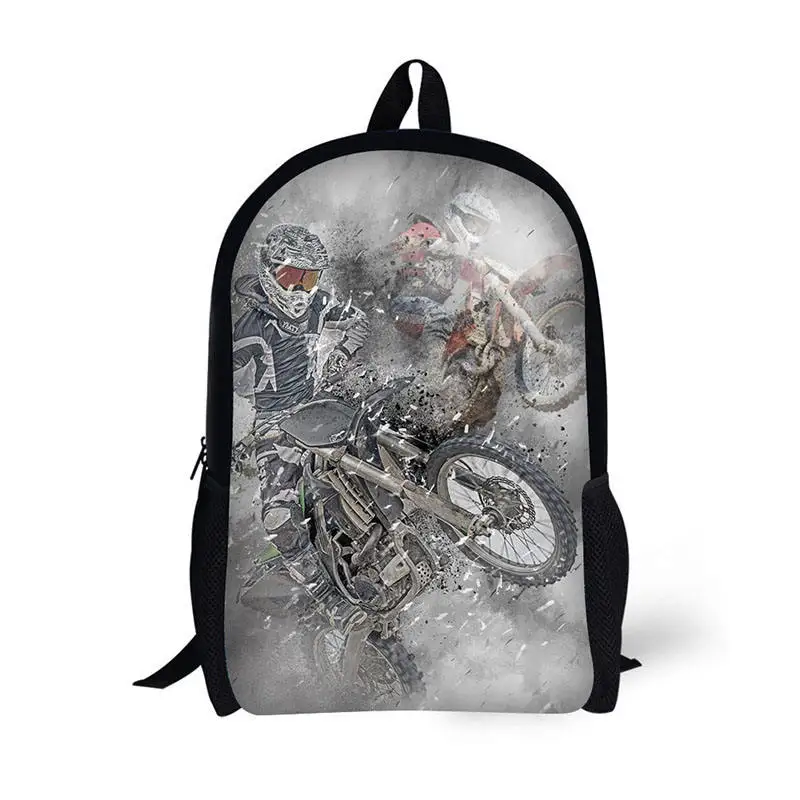 Dirt Bike Backpacks for Men Boys Cool Motorcycle Book Bags Travel Hiking Camping Daypack Kids Teens School Bag Laptop Daypacks