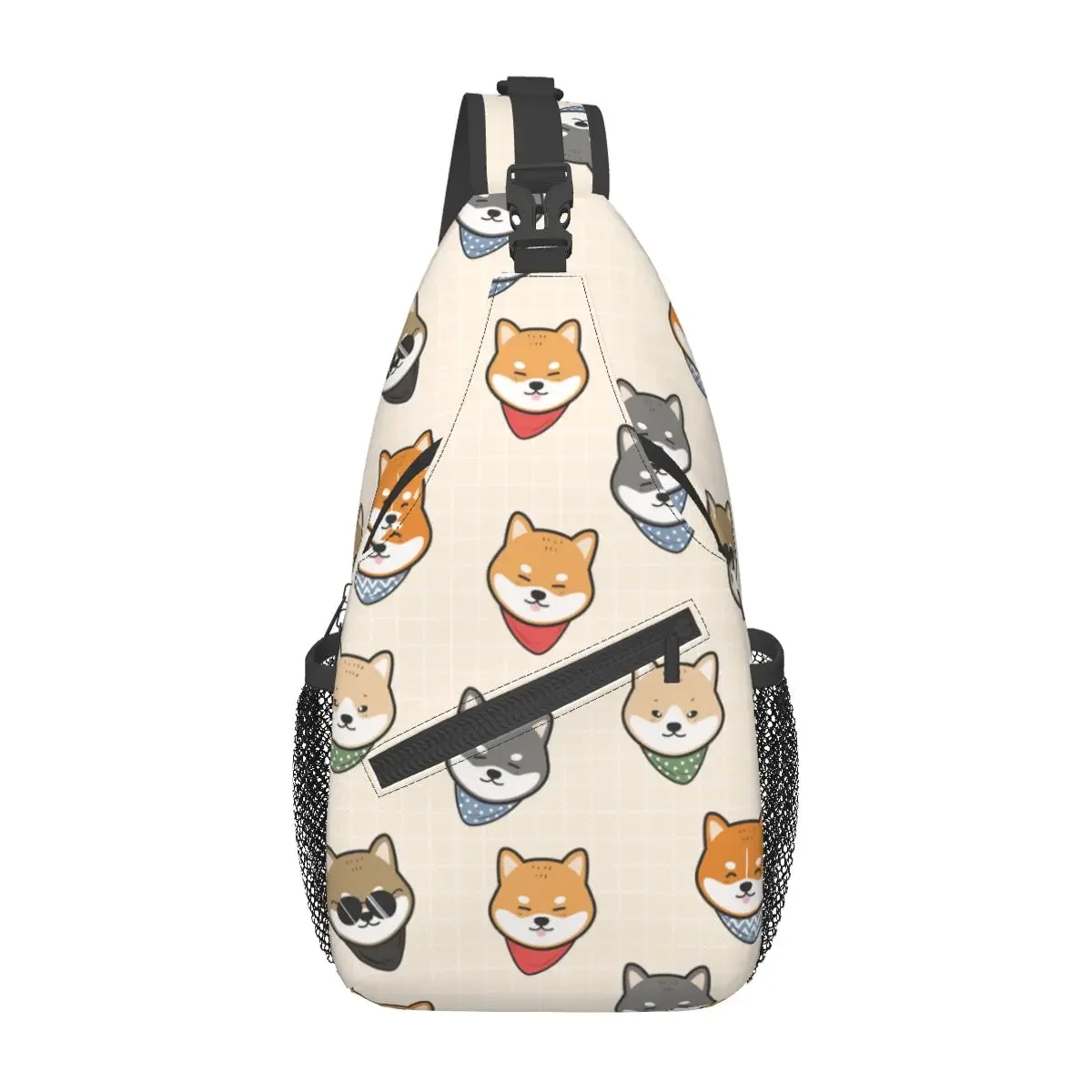 Cute Adorable Kawaii Japanese Dog Shiba Inu Owner Sling Bag Chest Crossbody Shoulder Backpack Hiking Travel Daypacks Bookbag