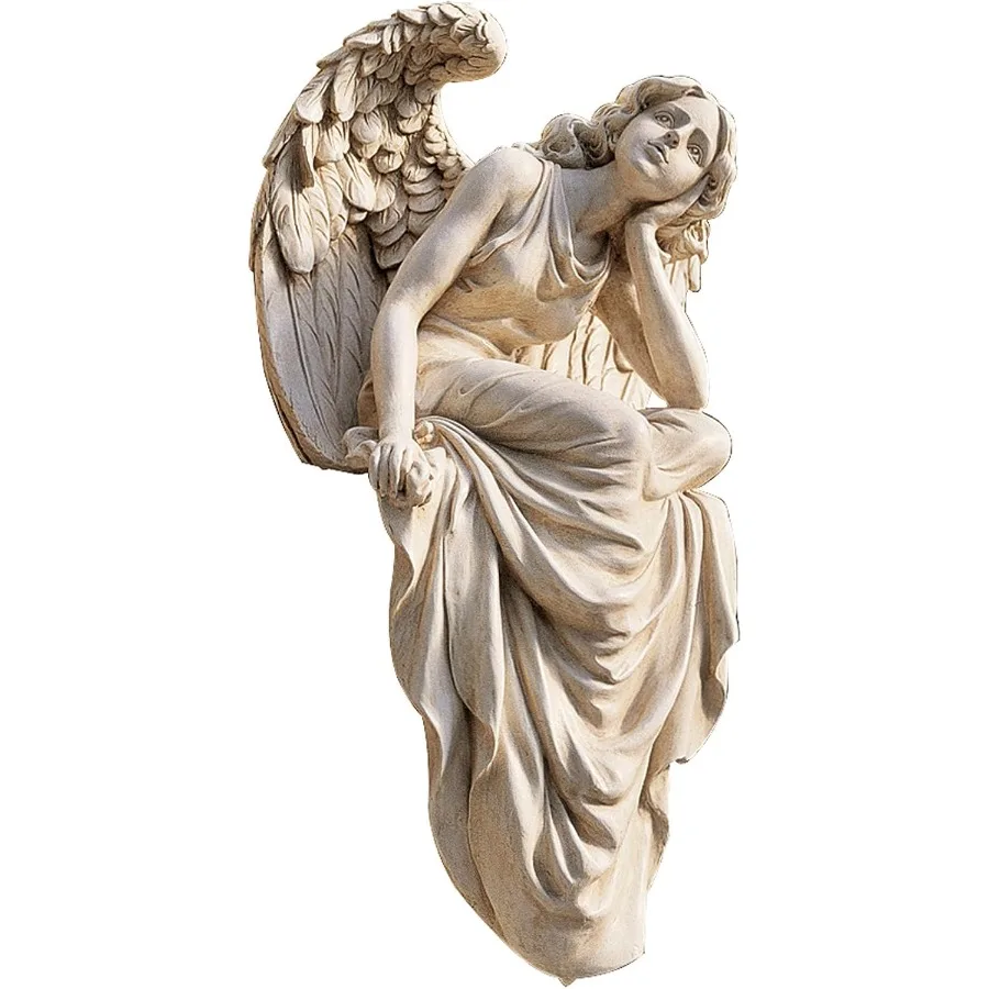 

Статуя ангела Грейс для декора внутри и снаружи помещений, бронзовая отделка, элегантный белый цвет, тонкая работа, вневременная классика