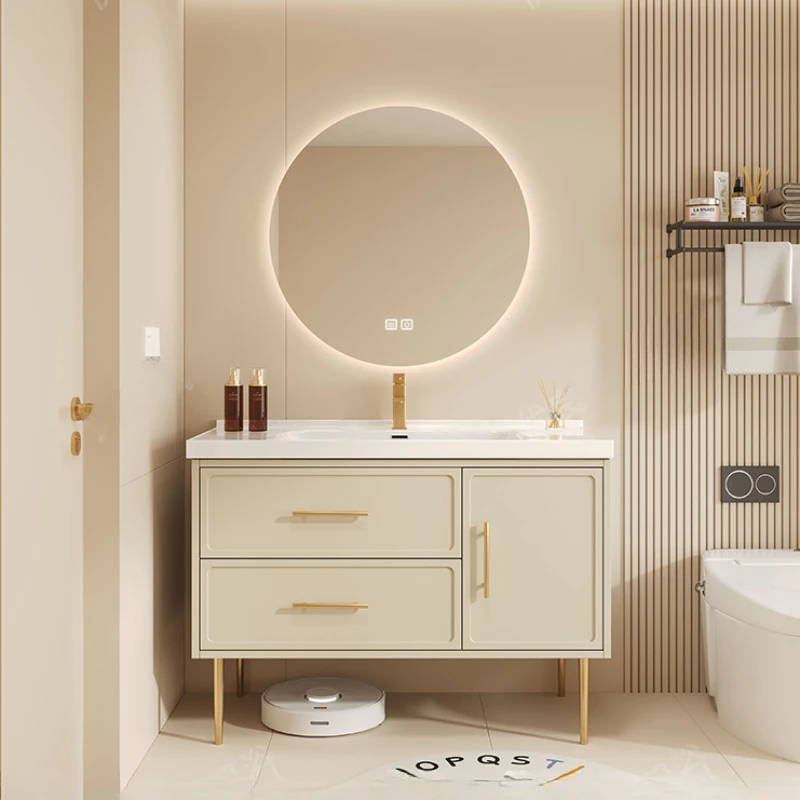 Closed Storage Toilet Cabinet Luxury Bathroom Furniture Wall Pharmacy Vanity Sink Space Saving Filing Cabinets Wooden armadietto