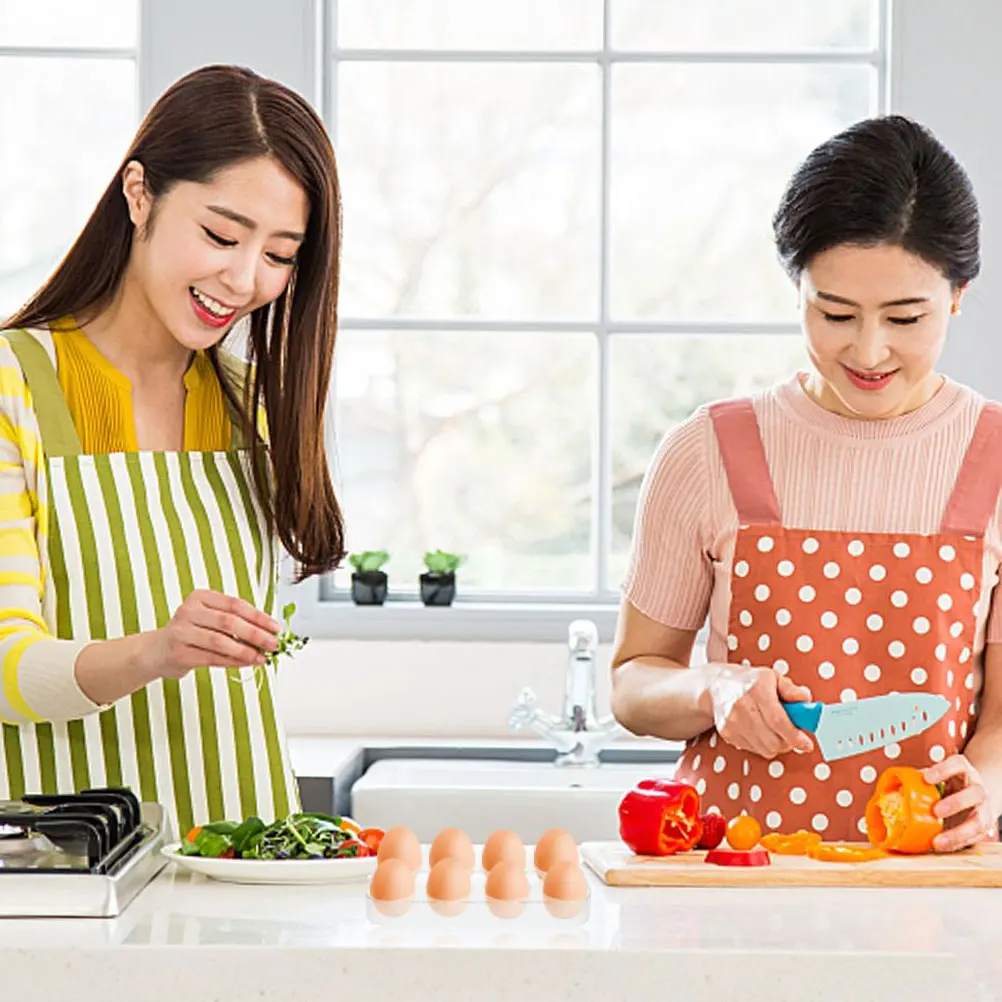 

2pcs Egg Storage Rack Durable Plastic Safe Grid Design Prevent Rolling Keep Fresh Household Kitchen Countertop Egg Holder