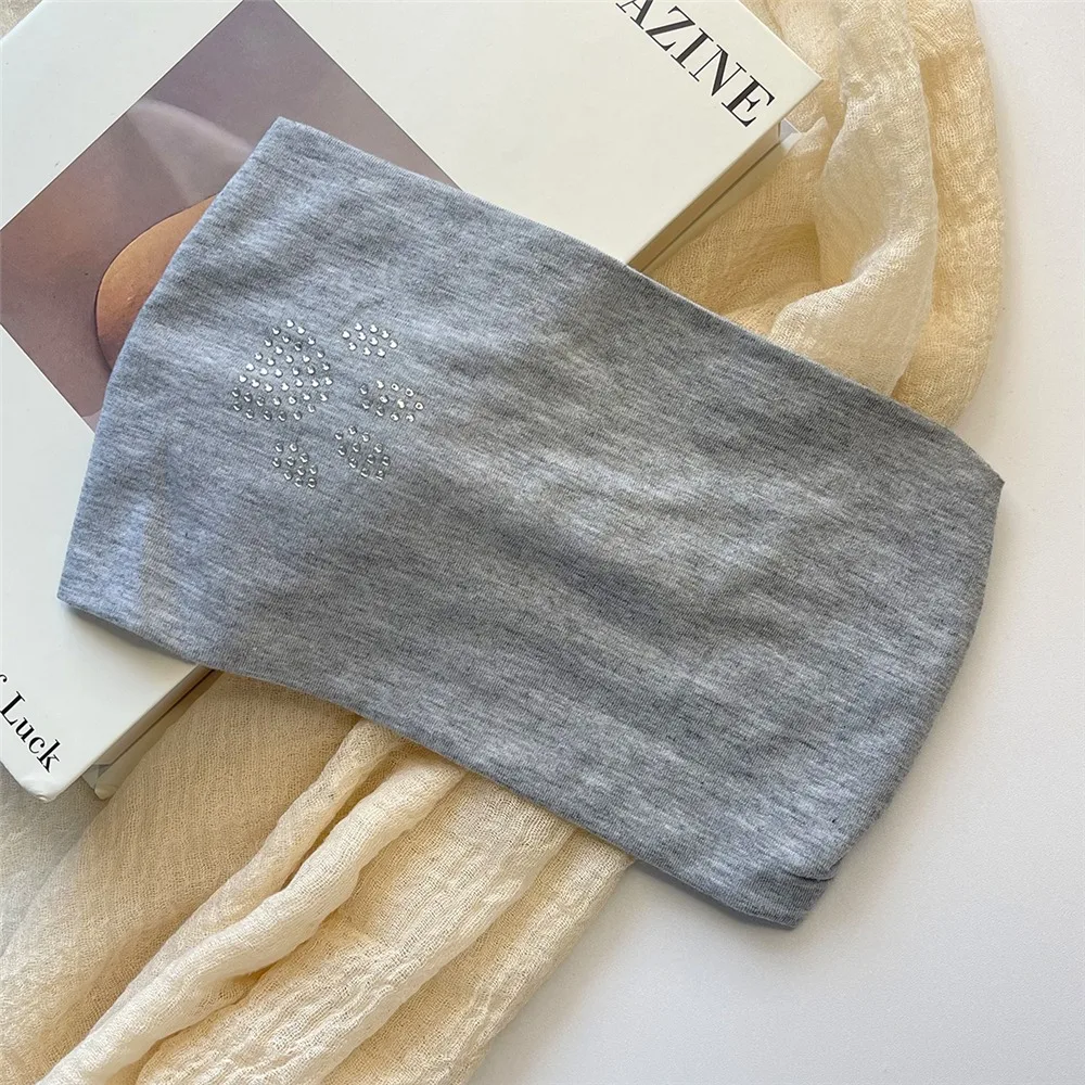 

Модная широкая повязка на голову со стразами для фотосессии, модная эластичная повязка для волос с украшением, универсальная эластичная повязка на голову для женщин