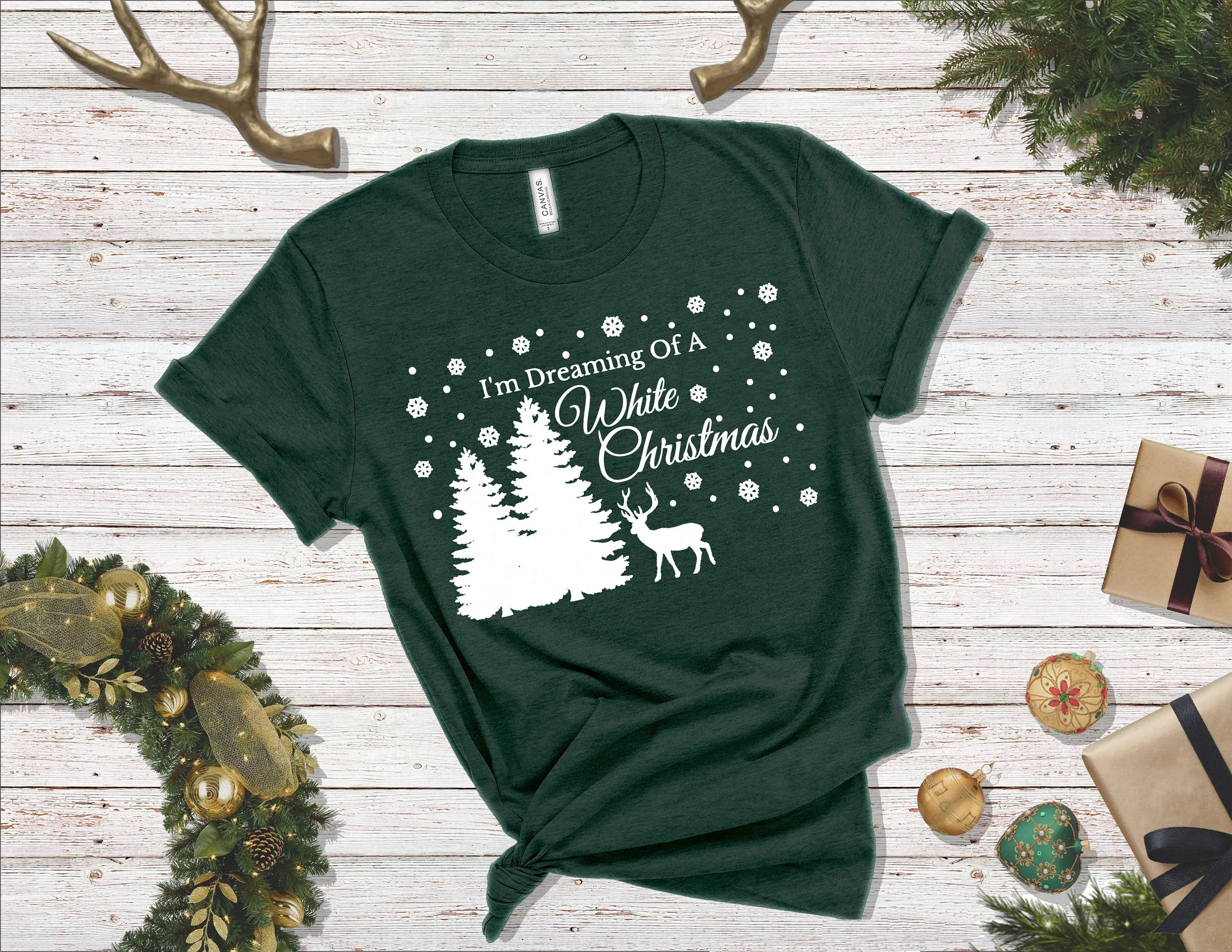 

I Am Dreaming Of A White Christmas T Shirt Santa Squad Matching Family