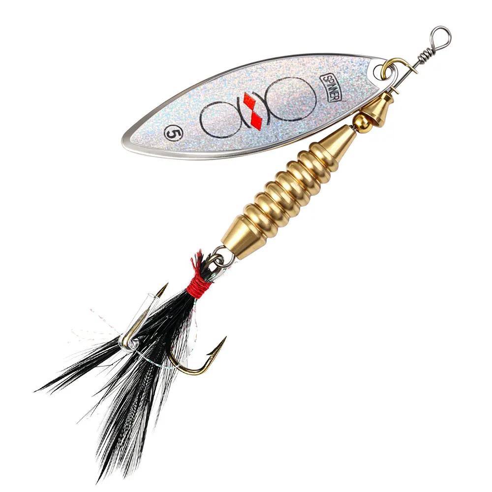 1 Stück 8,8 cm 15,7 g rotierender Spinner-Löffel, künstlicher Metall-Angelköder, Pailletten-Crankbait-Köder für Barsch, Hecht und Karpfen