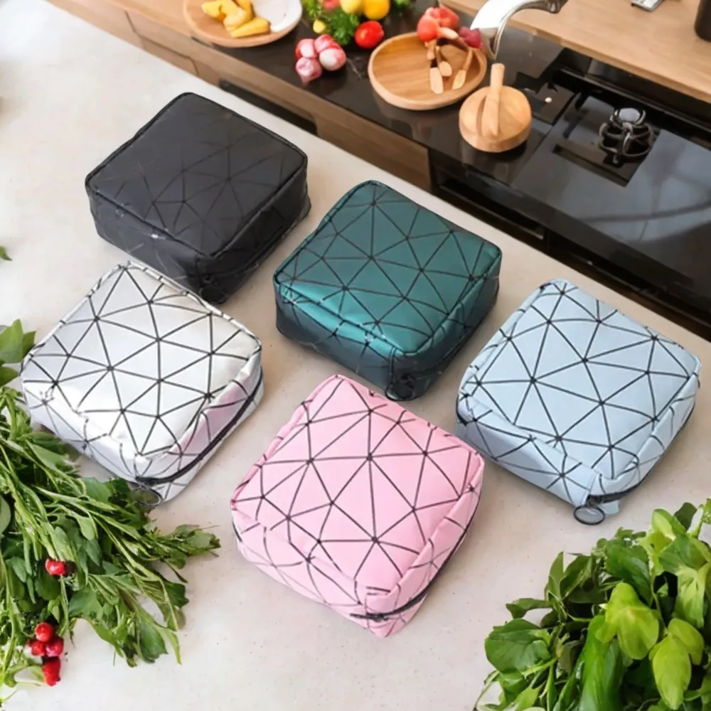 Portable Multifunction Reusable Women Pad Pouch Bags for Rhombus Pattern Sanitary Napkins Bolsas basura  gallon trash bags Trash