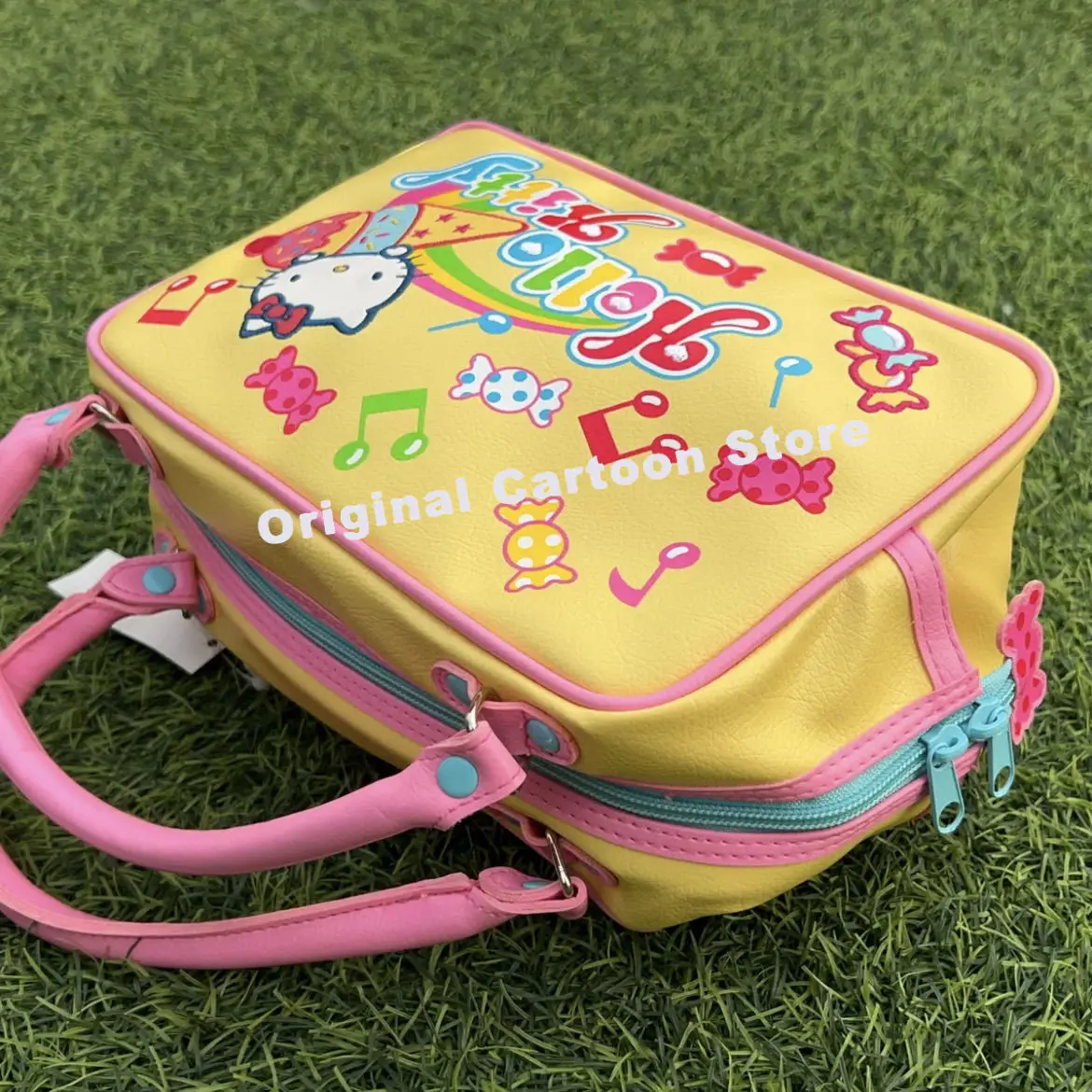 Petit sac à main carré Hello Kitty Sanurgente Kuromi, sac de rangement cosmétique, crème glacée Dopamine, bonbons d'été, cadeau pour fille