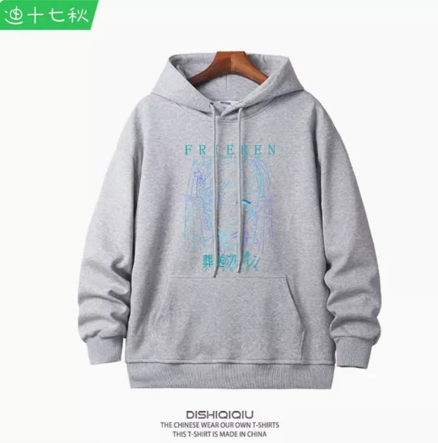 Anime Frieren: Beyond Journey's End Frieren Sudadera con capucha Cosplay Otoño Invierno hombres mujeres abrigo chaqueta suelta Tops