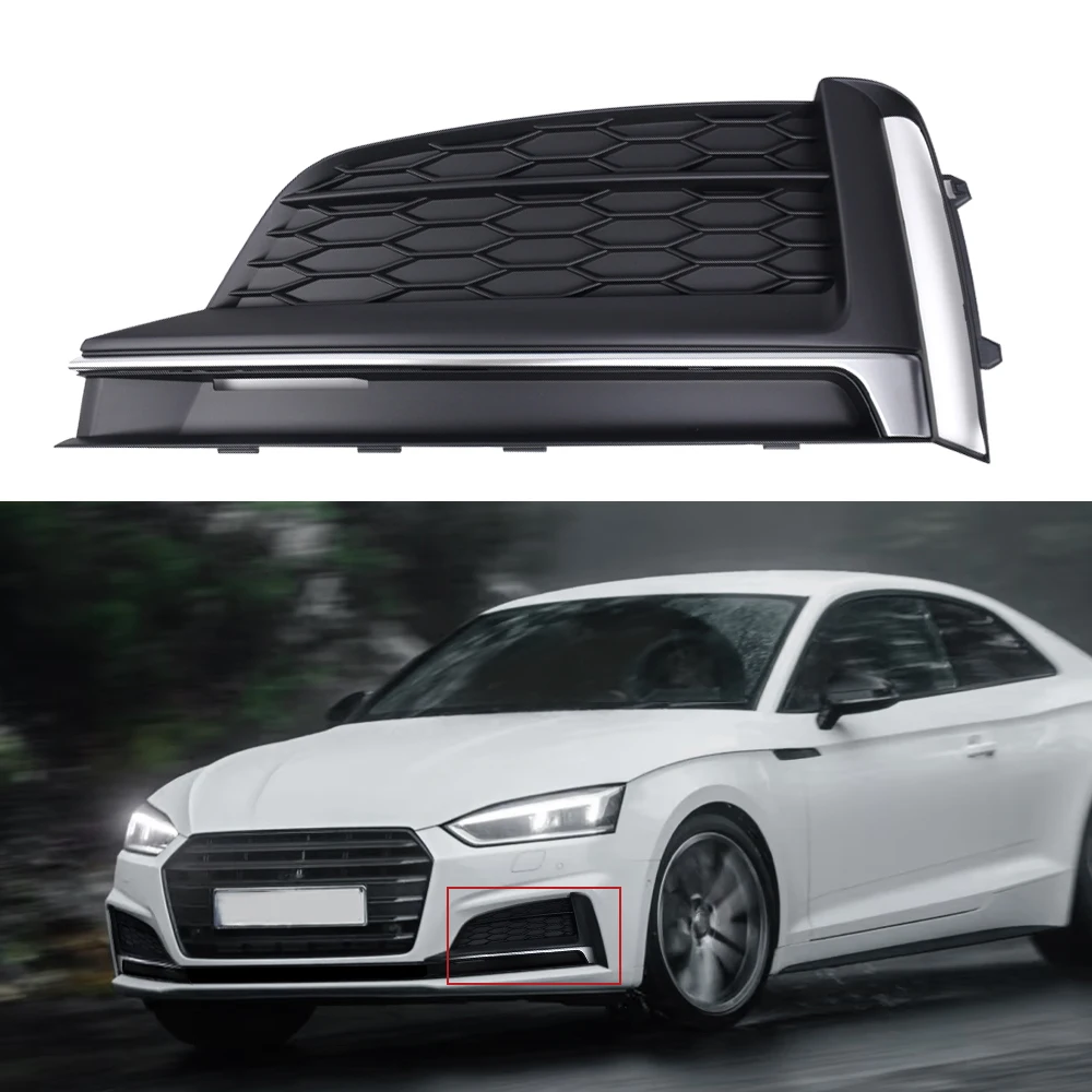 

8W6807681F 8W6807681F Fog Light Bezel Front Bumper Fog Light Grille Cover For Audi A5 Sport S5 Sline 2017 2018 2019 2020