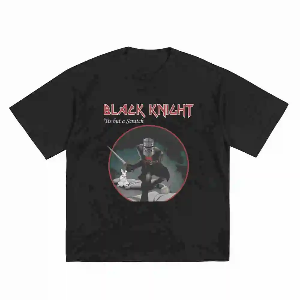 Monty Python Holy Grail Black Knight Just A Scratch King Arthur Short Sleeve Tee 100% Cotton T-Shirt