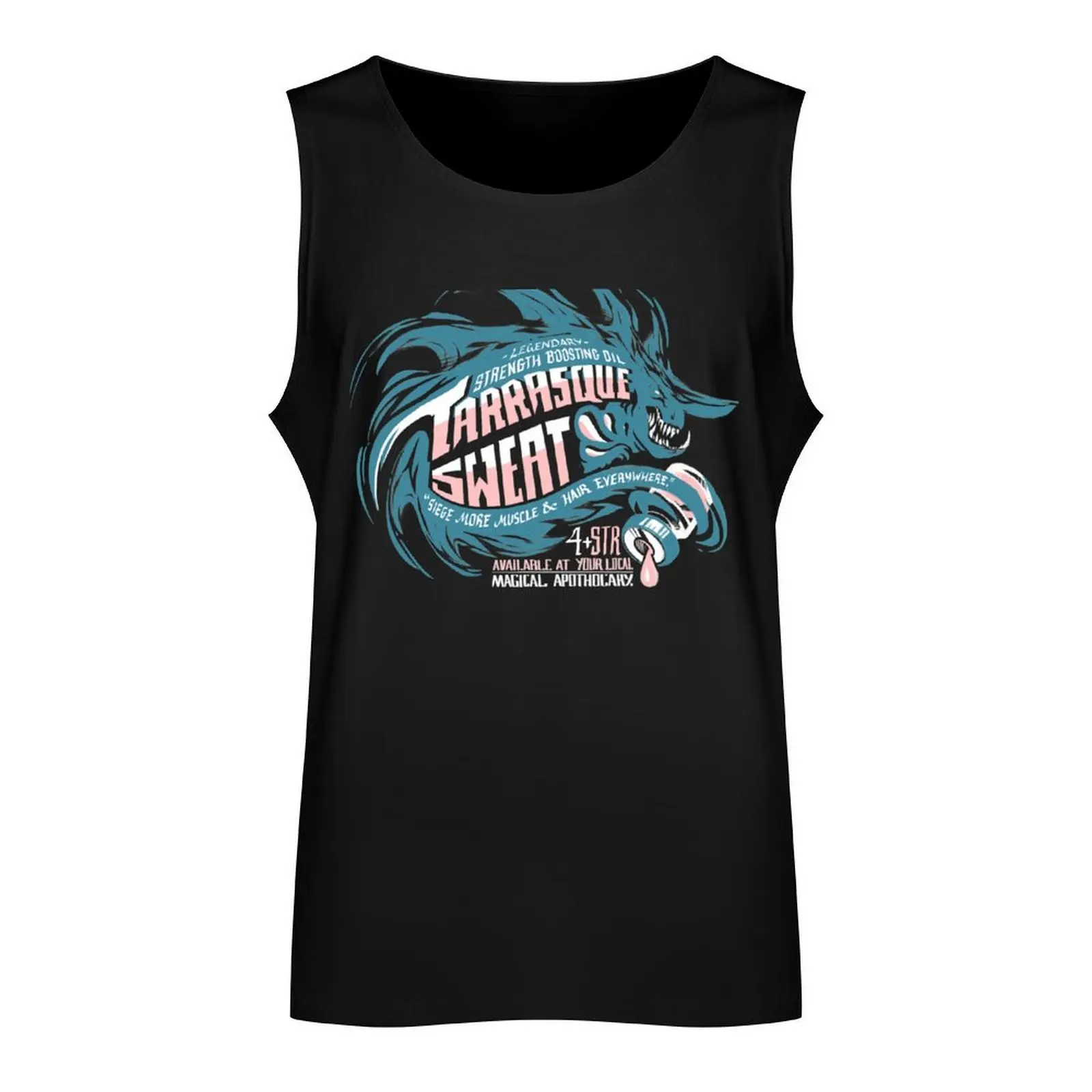 Tarrasque Sweat - Trans Pride Tank Top Sports shirt man bodybuilding t shirt muscular man Top