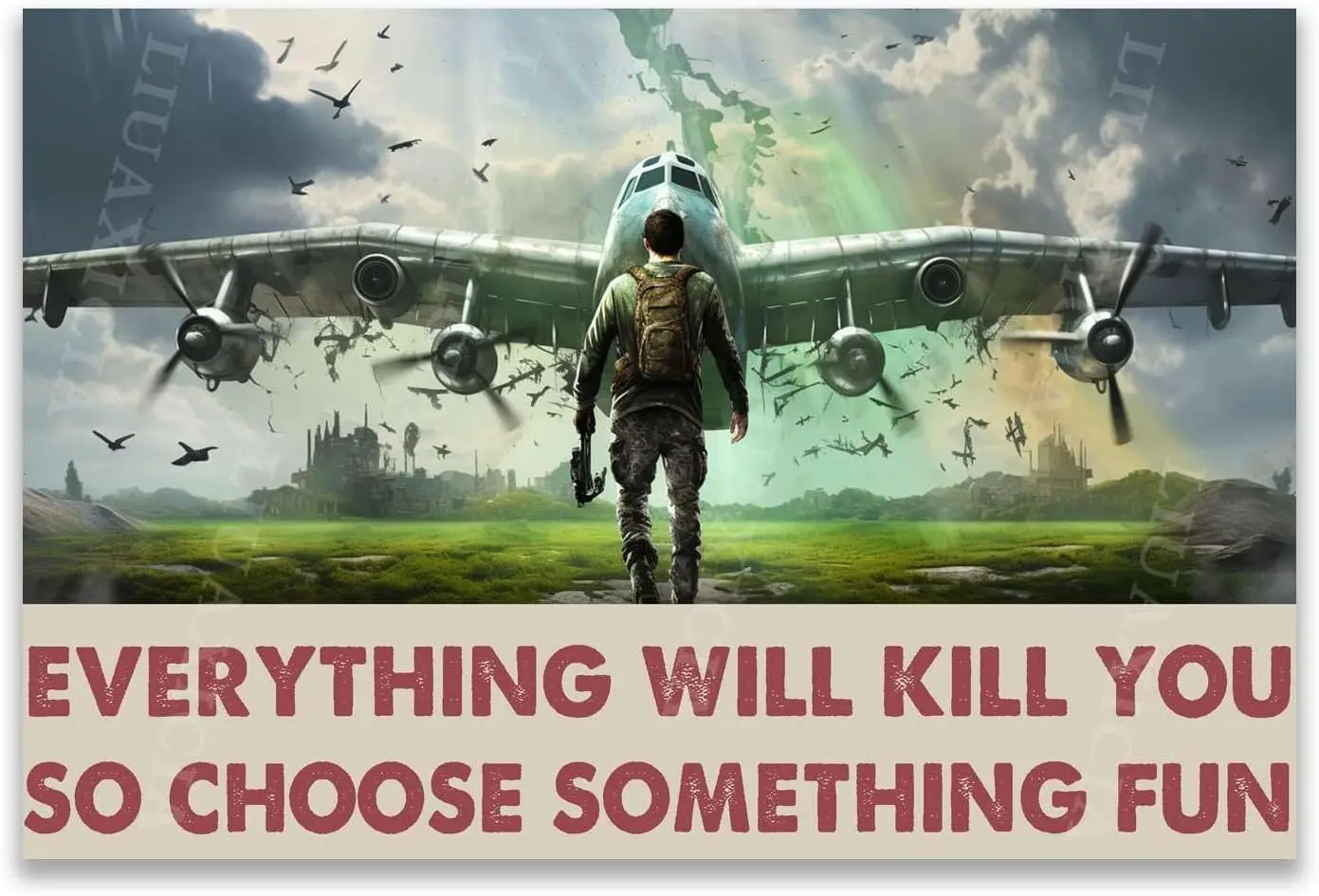 Canvas Vintage Wall Art Everything Will Kill You So Choose Something Fun For Office Bedroom Wall Art 12.00