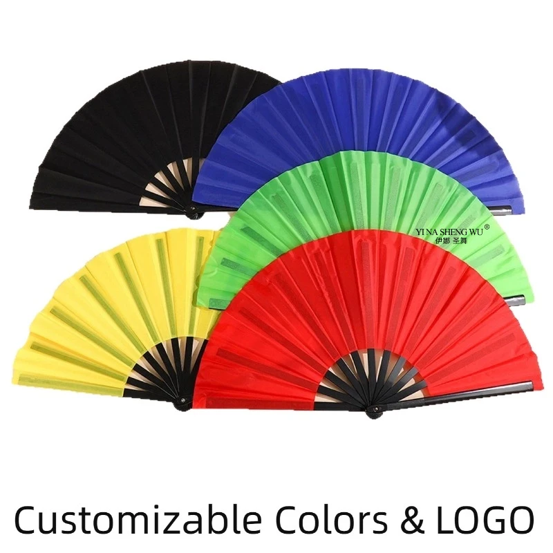 10 Inch Belly Dance Fan Pure Color Plastic Kung Fu Fan Chinese Style Performance Dance Foldable Fan For Kids Adults Wushu fans
