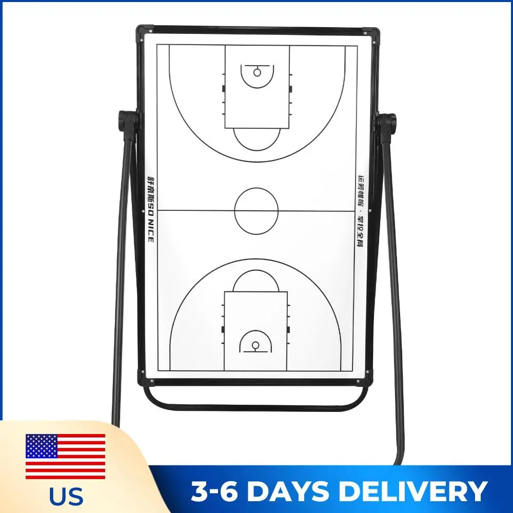 

Basketball Playbook Board with Markers Eraser Professional Basketball Game Pad Reusable for Basketball Soccer Volleyball Coaches