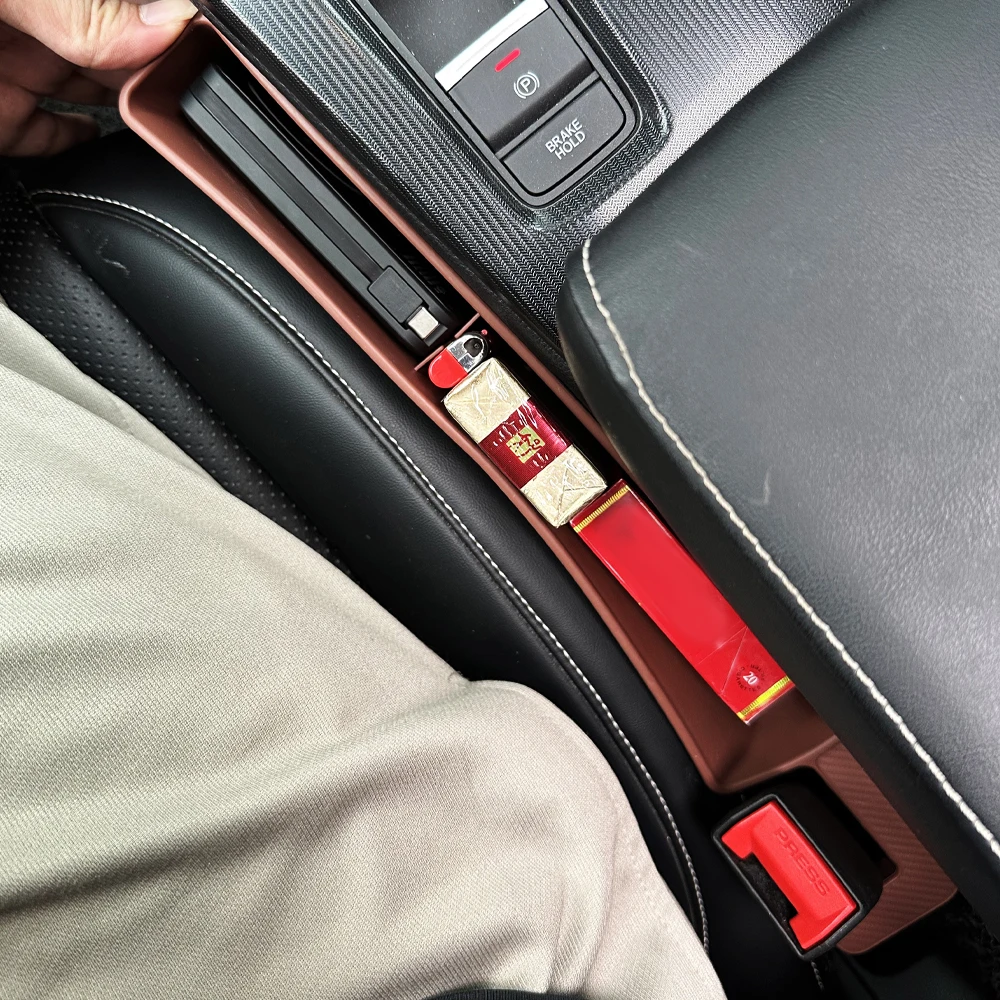Car Seat Gap Storage Box Phone Card Organizer Box Accessory For Porsche Panamera Cayman Boxster Cayenne 911 718 Macan Taycan GTS image 6
