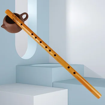 6 Holes Recorder Bamboo Flute Handmade Vertical Flute Musical Wind Instrument for Beginners Meditation and Music Lovers