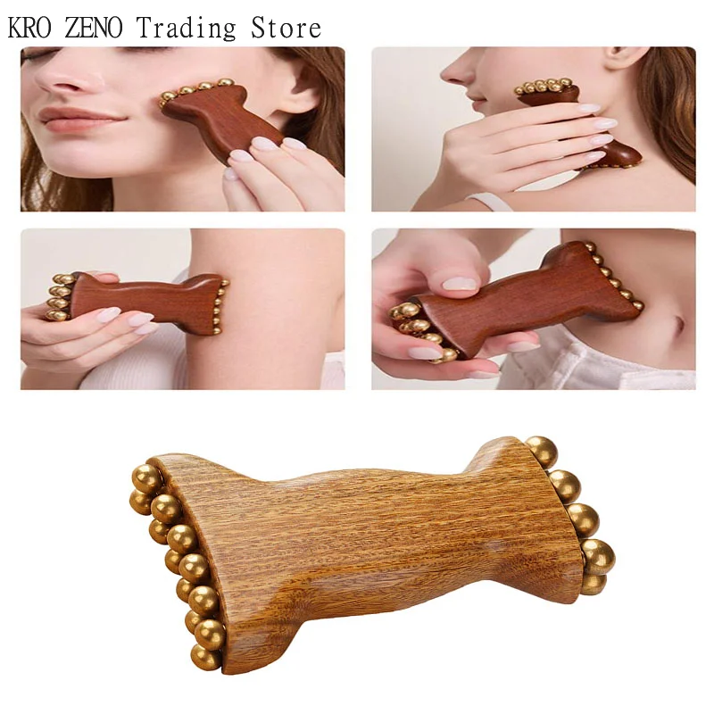 

1*Facial Gua Sha Roller Bead Fascia Lifting Tool Cheek Beauty Massage Lymphatic Drainage Massager Trigger Point Massage Roller