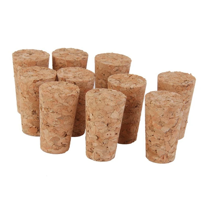 A013 10 Uds tapones de corchos cónicos DIY artesanía modelo de arte construcción 22*17*35mm