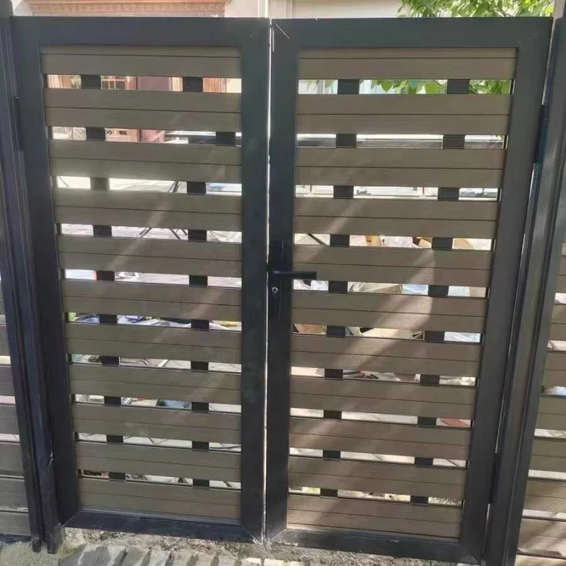custom.Wpc Fencing Door Composite Manual Sliding Gate Yard