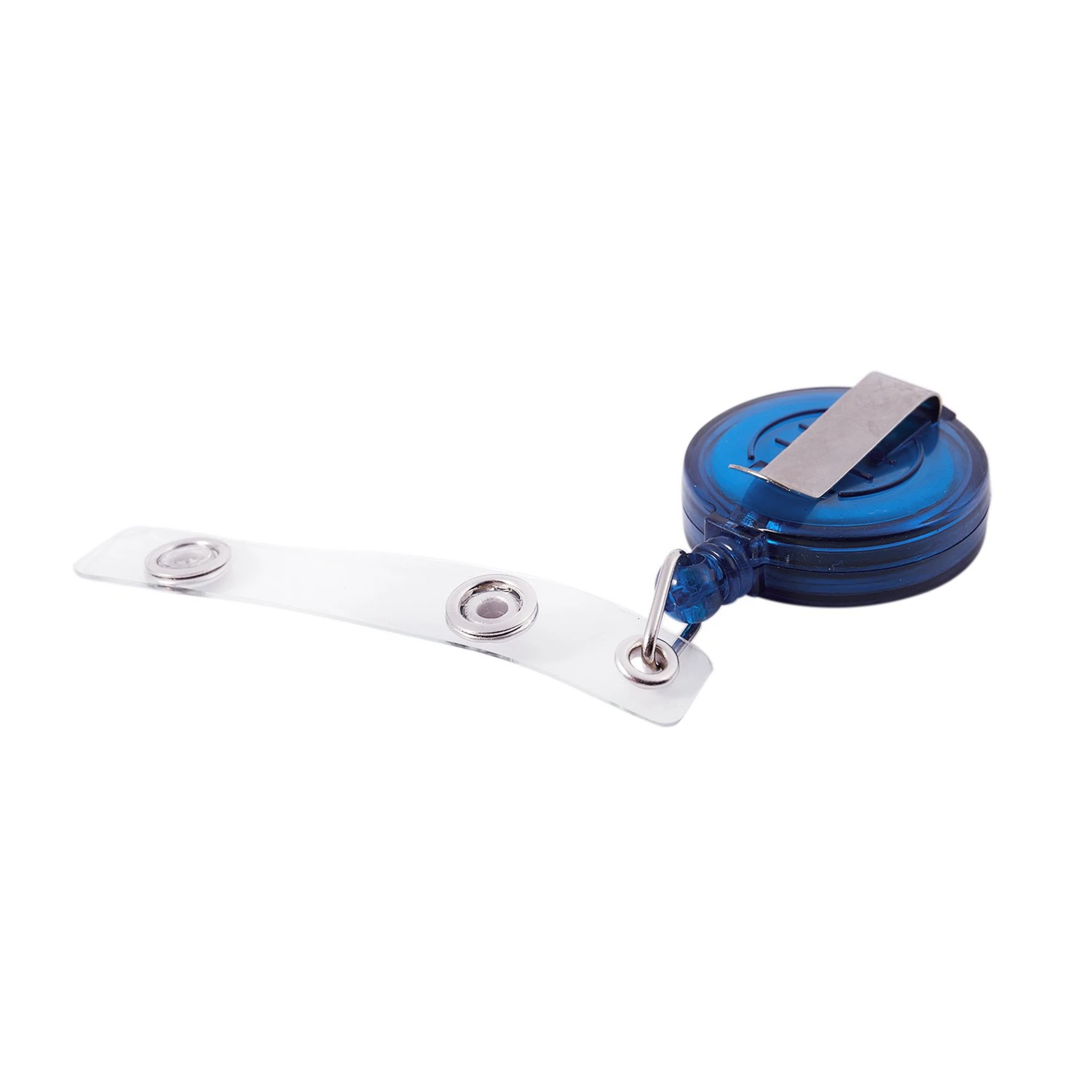 Delicate Texture-20 Retractable Reel Recoil ID Badge Lanyard Name Tag Key Card Holder Belt Clip Color:Blue