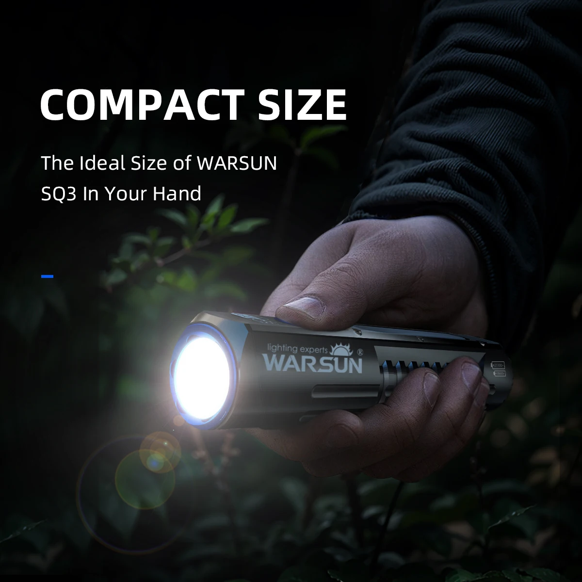 Warsun-linterna LED potente, linterna recargable multifuncional para exteriores, linterna portátil, lámpara de mano con imán