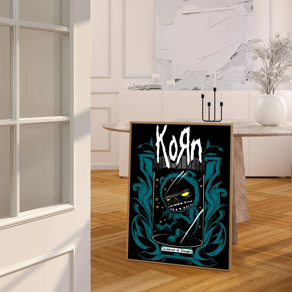 1 قطعة كورن روك باند Musi المشارك الفيلم لزجة الملصقات الرجعية كرافت ورقة ملصق DIY بها بنفسك غرفة بار مقهى الجمالية الفن طلاء جدران