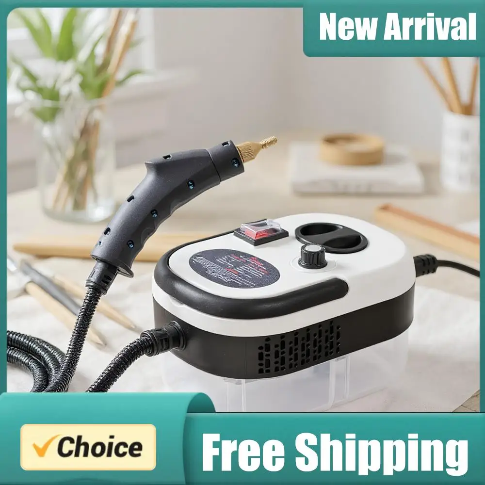 

Пароочиститель ручной 2500 Вт, 220 В, с насадками-щетками, портативная чистящая машина для дома, мебели и автомобиля