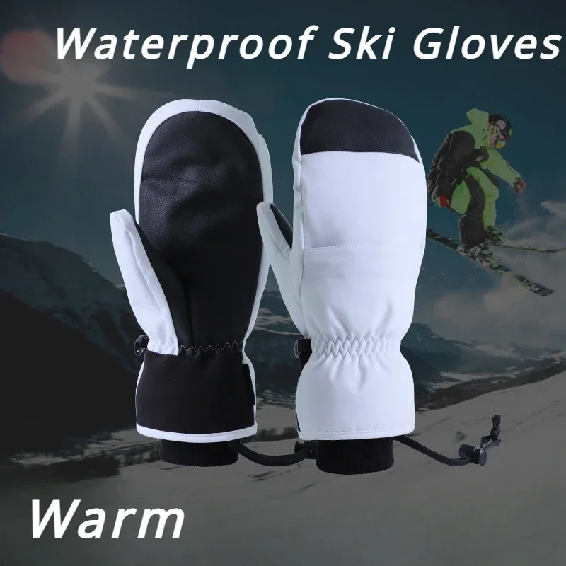 Skiing Gloves Winter Women Snow Gloves Warm Snowboard Man Mittens Waterpoof Heated Female Gloves Sports Outdoor Mountain Clothes