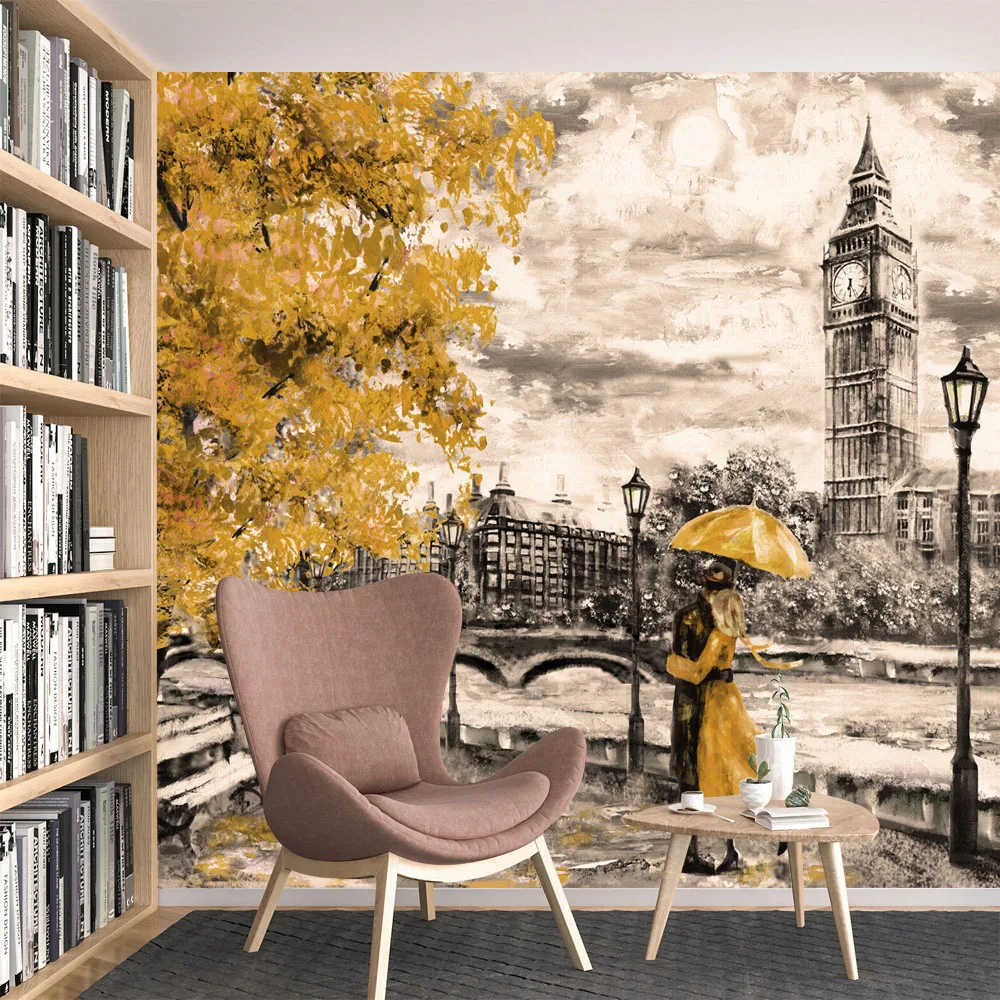 

Custom Peel and Stick Wallpapers Accept for Bedroom Walls Living Room Contact Paper Home Decor Big Ben Painting Interior Murals