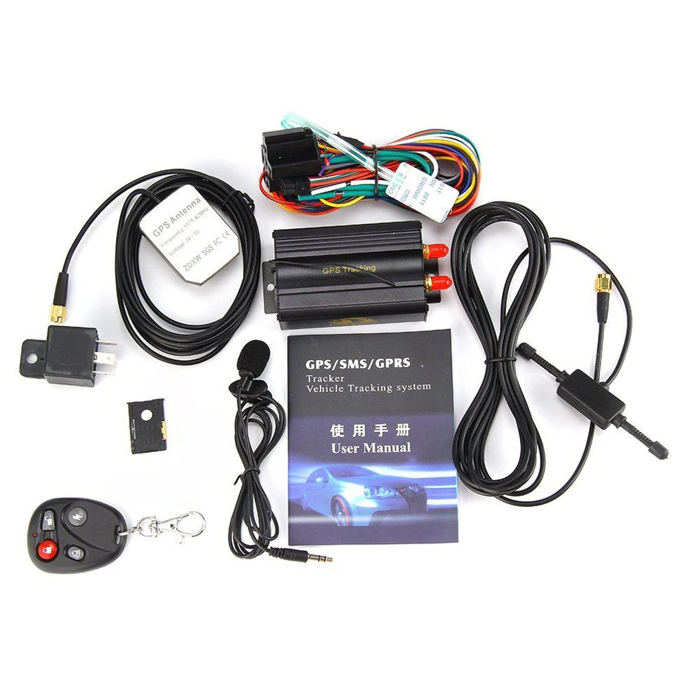 Nuovo localizzatore Gps TK103B localizzatore GPS per veicoli SMS/GPRS/GSM con sistema di allarme antifurto per auto con telecomando SIM900B