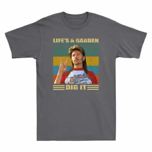 

Life's A Garden Dig It Comedy 80's Movie Vintage Men's T Shirt Cotton Black Tee