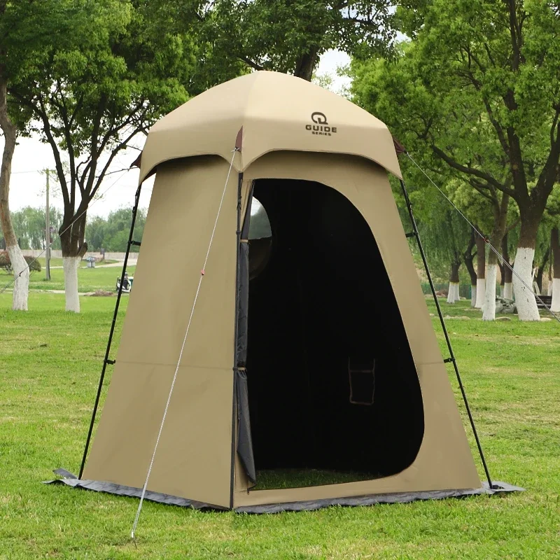 Black Vinyl Outdoor Folding Portable Changing Clothes Prinvicy Tent Shower Bath Mobile Toilet Waterproof Sunscreen Oxford Fish