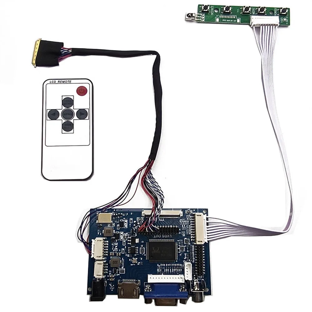 HDMI+VGA Control Board Monitor Kit for HSD101PWW1 B101EW05 LP101WX1 LCD LED screen Controller Board Driver