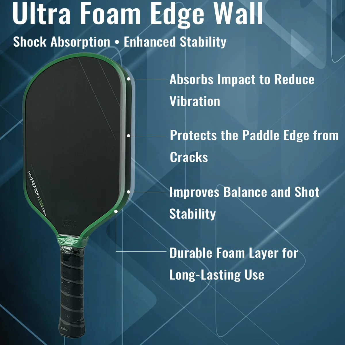 Pickleball Paddle Hyperion 3S 16MM، Pickleball Paddle Honeycomb Core، Pickleball Paddle Carbon Fiber، Pickleball Racket