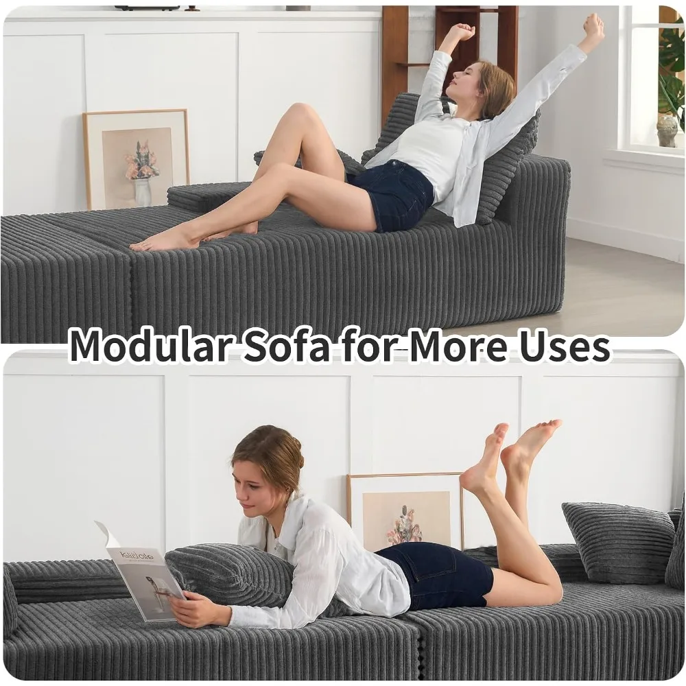 أريكة نوم منجدة كبيرة الحجم، سرير أريكة سحابي مريح، كرسي صالة للجلوس العميق لغرفة المعيشة، كرسي استرخاء داخلي #6