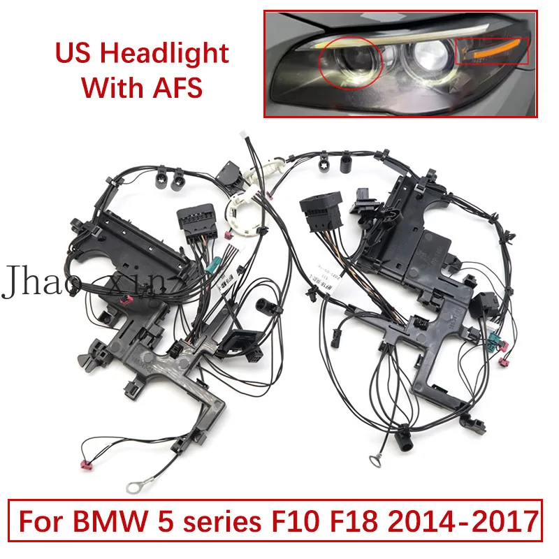 Internal Wiring Harness Assembly for BMW 5 Series F10 F18 Car Headlight Plug Wiring Harness Component 14-17 with AFS US Version
