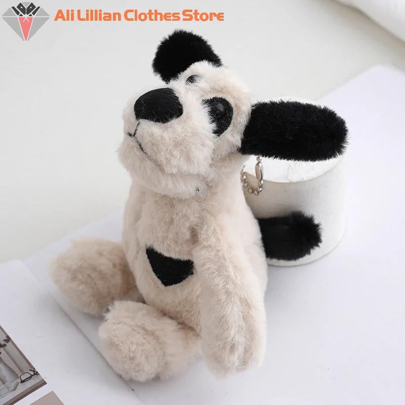 New Cute Plush Black Love Puppy Keychain Toy Stuffed Animal Puppy Doll Toys Backpack Bag Pendant Hanging Girl Gifts