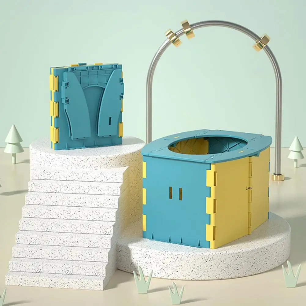 휴대용 변기 접이식 디자인 원스텝 설치 어린이 변기 청소 가방 포함 최대 50KG 변기 의자 지원