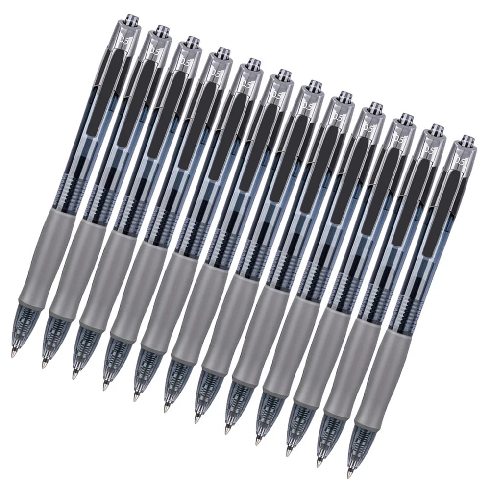 12 قطعة أقلام هلام محايدة ضغط 0.5 مللي متر تلميح السلس الكتابة توقيع مدرسة طالب مكتب القرطاسية أقلام الحبر الأسود الأسطوانة #4