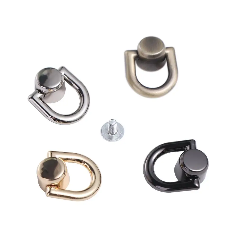 Durable Metal Bag Rivet Nail Buckle D Ring Studs Button Metal Bag Rivet Nail Tong Snap Hardware Accessorie Handbag Belt Purse